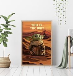 Постер Baby Yoda 40х50 в тубусе
