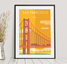 Постер Сан-Франциско 50х70 в тубусе