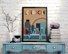 Постер Лондон 40х50 в рамке