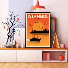 Постер Стамбул 40х50 в рамке