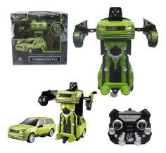 Радиоуправляемый робот 1TOY Трансботы - Джип зелёный