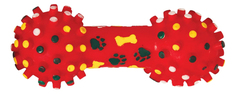 Жевательная игрушка для собак Triol Гантель шипованная с лапками и косточками, 20 см