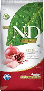 Сухой корм для кошек Farmina Natural&Delicios Prime Neutered курица и гранат, 5кг