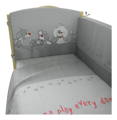Комплект детского постельного белья Тополь Фея Веселая игра серый