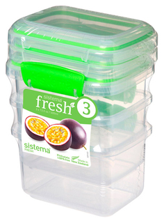 Набор контейнеров для СВЧ Sistema Pack Fresh 951523 Зеленый; Прозрачный