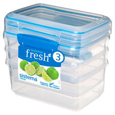 Набор контейнеров для СВЧ Sistema Pack Fresh 921523 Синий; Прозрачный