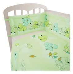 Комплект детского постельного белья Фея Мишки 6 предметов зеленый Тополь