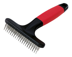 Расческа для кошек и собак Ferplast 2-рядная с вращающимися зубцами