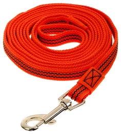 Поводок для собак Зооник Оранжевый капроновый с двойной латексной нитью 700 х 2 см