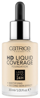 Основа для макияжа CATRICE HD Liquid Coverage Foundation 002 Porcelain Beige 30 мл