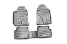Коврики в салон TOYOTA Corolla 06/2002-2007, 4 шт. (полиуретан, серые) Element