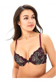 Бюстгальтер женский LUCE DEL SOLE 3001LS черный/бордовый 70B