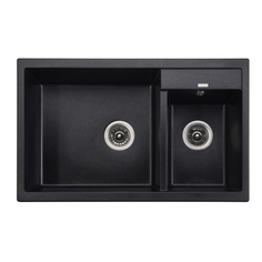 Мойка для кухни гранитная "KAISER" Black Pearl KG2M-8050-BP