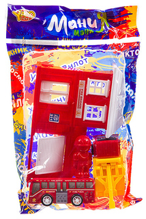 Игровой набор Yako Toys Полицейский Участок Со Зданием 4 Предмета Минимания Арт М7541