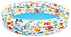 Бассейн Intex Чаша с рыбками 132х28см + мяч 51см + круг 51см от 2 лет