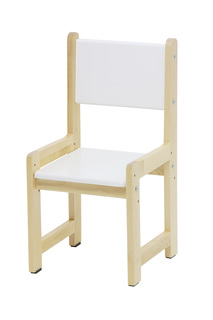 Стул для комплекта растущей детской мебели Polini Kids Eco 400 SM, белый-натуральный