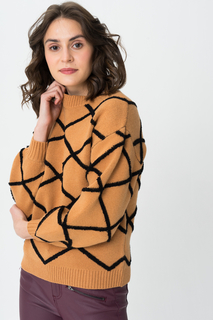 Джемпер женский ICHI 20110641 коричневый L