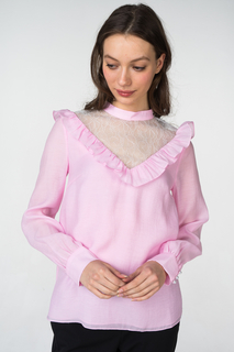Блуза женская T-Skirt AW18-05-0558-FS розовая 46 RU