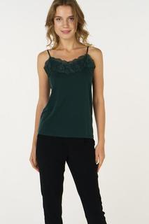 Топ женский ICHI 20106355 зеленый M