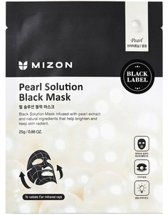 Маска для лица Mizon с жемчугом Pearl Solution Black Mask, 25 г