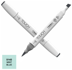 Маркер Touch Brush двухсторонний на спиртовой основе 143 Синий мятный синий