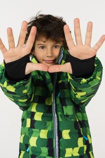 Пуховик для мальчика KUOMA, цв.зеленый, р-р 128