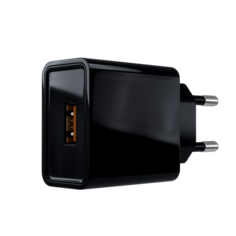 Сетевое зарядное устройство RED LINE Tech, 1 USB, 3 A, black