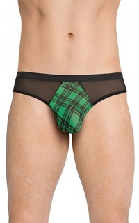 Трусы мужские с клетчатой вставской SoftLine Collection, черный, M/L черный, зеленый M/L