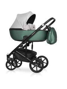 Коляска 3 в 1 Riko Basic Ozon Shine 05 зелено-серый
