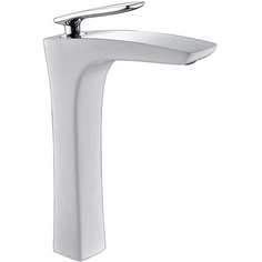 Смеситель для раковины высокий Timo Helmi 4011/00-16F хром-белый