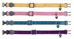 Ошейник для кошек TRIXIE Glitter нейлон, в ассортименте, 20-30 см