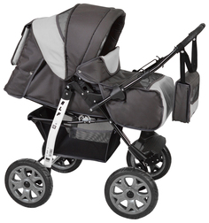 Коляска-трансформер Smile Line ALF I Al 05 темно-серый, светло-серый
