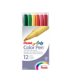 Фломастеры Pentel Arts Color Pen 12 цветов