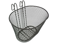 Корзина для велосипеда ao-1hs передняя с крючками, 250 х 185 х 180 мм, черный TBS