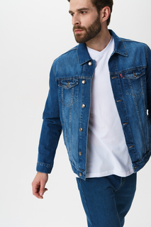 Джинсовая куртка мужская F5 06424/Blue denim синяя M