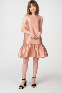 Повседневное платье женское T-Skirt AW18-07-0489-FS бежевое M