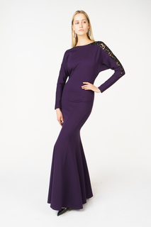 Вечернее платье женское LA VIDA RICA 2619 фиолетовое 46