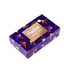 Подарочный набор носков унисекс Happy Socks Happy Birthday фиолетовый 36-40