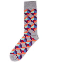 Носки Happy Socks Optic Square серые 41-46