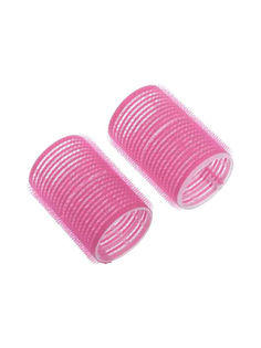 Набор бигуди-липучек Dewal Beauty диаметр 24 мм, длина 63 мм (10 штук) розовые