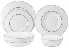 Обеденный сервиз на 6 персон Naomi Жемчуг