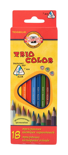 Карандаши цветные KOH-I-NOOR Triocolor 18 цветов