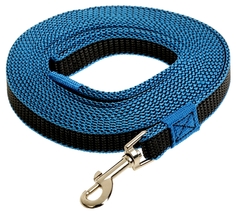Поводок для собак Зооник Синий капроновый с двойной латексной нитью 500 х 2 см