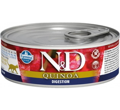 Влажный корм для кошек Farmina N&D Quinoa Cat Adult Digestion, ягненок, киноа, 12шт, 80г