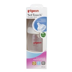 Бутылочка для кормления Pigeon SofTouch Peristaltic PLUS 240 мл