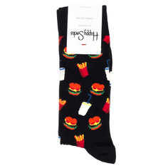 Носки унисекс Happy Socks Happy_Socks_Hamburger черные 41-46 RU