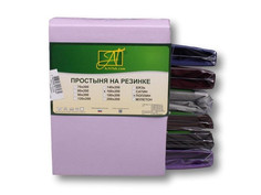 Простыня на резинке из поплина АЛЬВИТЕК лаванда 160х200х25