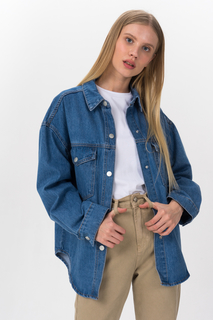 Рубашка женская Tom Farr T4F W5922.35 синяя 46 RU