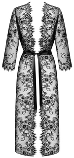 Потрясающий кружевной пеньюар Lashy с цветочным орнаментом Obsessive