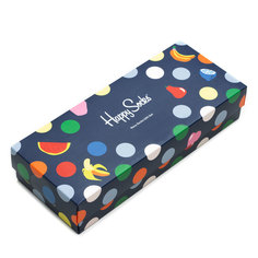 Набор носков унисекс Happy Socks Happy_Socks_4_Pack_Navy_Fruit_Set разноцветный 41-46